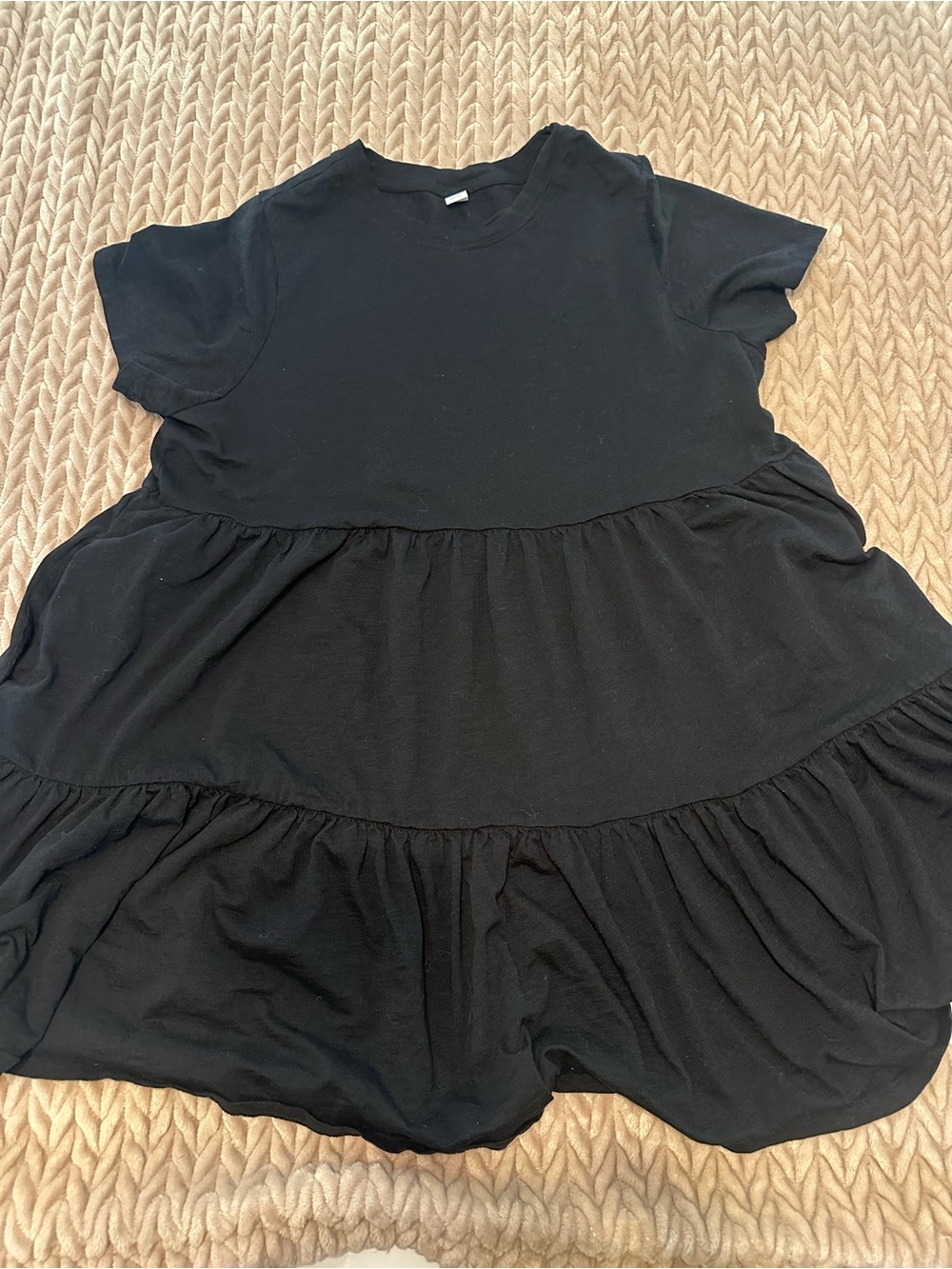 Old Navy Black Tiered Short-Sleeve Girls' Dress